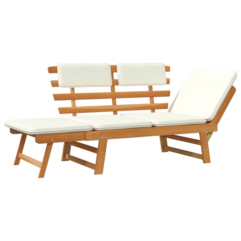 vidaXL Patio Bench with Cushions 2-in-1 74.8