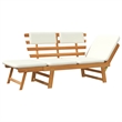 vidaXL Patio Bench with Cushions 2-in-1 74.8