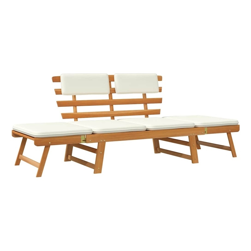 vidaXL Patio Bench with Cushions 2-in-1 74.8