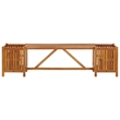 vidaXL Patio Bench with 2 Planters 59.1