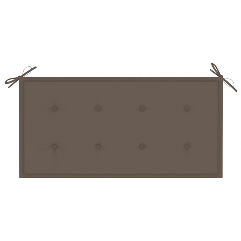 vidaXL Patio Bench with Taupe Cushion 44.1