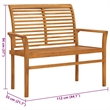 vidaXL Patio Bench with Taupe Cushion 44.1