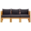 vidaXL 3-Seater Patio Bench with Cushions 70.5