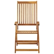 vidaXL Patio Reclining Chairs 2 pcs Solid Acacia Wood