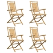 vidaXL Folding Patio Chairs 4 pcs 20.9