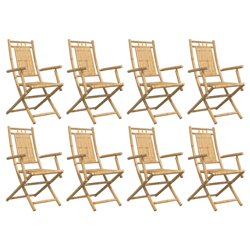 vidaXL Folding Patio Chairs 8 pcs 20.9