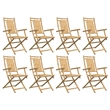 vidaXL Folding Patio Chairs 8 pcs 20.9