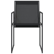 vidaXL Patio Chairs 4 pcs Black Steel and Textilene