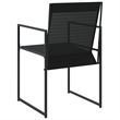 vidaXL Patio Chairs 4 pcs Black Steel and Textilene