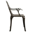vidaXL Patio Chairs 2 pcs Cast Aluminum Bronze