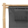vidaXL Deck Chair Bamboo and Canvas Dark Gray