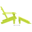 vidaXL Patio Adirondack Chair with Ottoman Solid Fir Wood Green