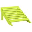 vidaXL Patio Adirondack Chair with Ottoman Solid Fir Wood Green