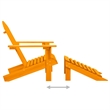 vidaXL Patio Adirondack Chair with Ottoman Solid Fir Wood Orange