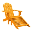 vidaXL Patio Adirondack Chair with Ottoman Solid Fir Wood Orange