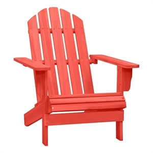 vidaXL Patio Adirondack Chair Solid Fir Wood Red