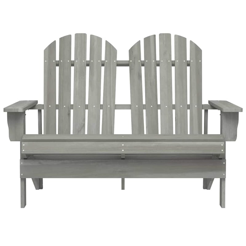 vidaXL 2-Seater Patio Adirondack Chair Solid Wood Fir Gray