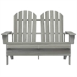 vidaXL 2-Seater Patio Adirondack Chair Solid Wood Fir Gray