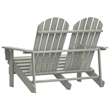 vidaXL 2-Seater Patio Adirondack Chair Solid Wood Fir Gray