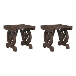 vidaXL Patio Footstools 2 pcs Solid Wood Fir