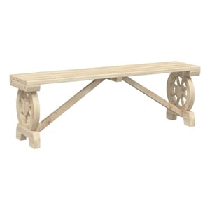vidaXL Patio Bench 45.3&quot Solid Wood Fir Brown