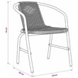 vidaXL Garden Chairs 4 pcs Plastic Rattan and Steel 242.5 lb