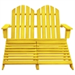 vidaXL 2-Seater Patio Adirondack Chair&Ottoman Fir Wood Yellow