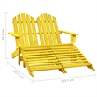 vidaXL 2-Seater Patio Adirondack Chair&Ottoman Fir Wood Yellow
