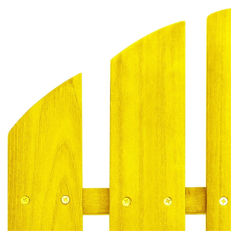 vidaXL 2-Seater Patio Adirondack Chair&Ottoman Fir Wood Yellow