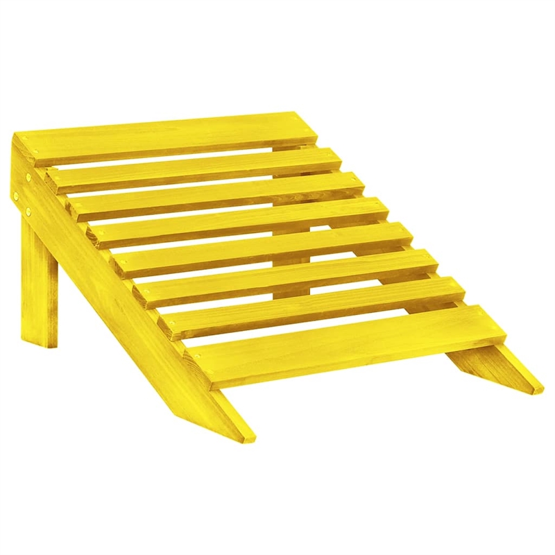 vidaXL 2-Seater Patio Adirondack Chair&Ottoman Fir Wood Yellow
