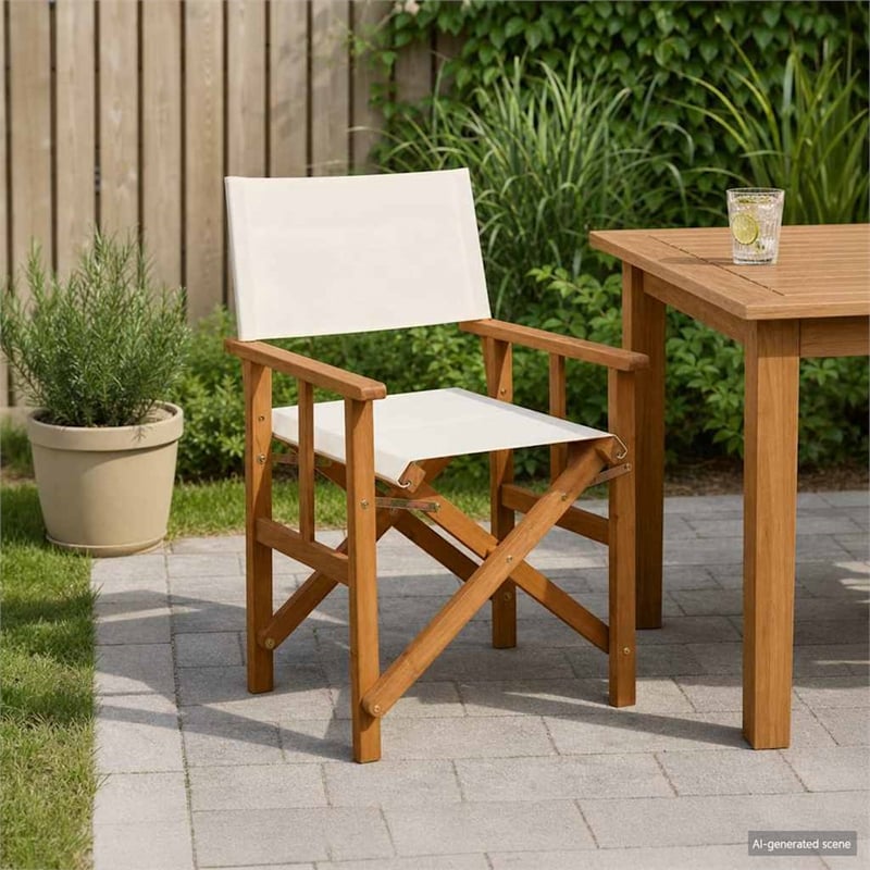 vidaXL Director's Chair Solid Acacia Wood