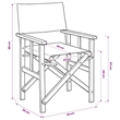 vidaXL Director's Chair Solid Acacia Wood
