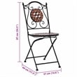 vidaXL Mosaic Bistro Chairs 2 pcs Brown Ceramic