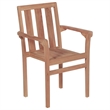 vidaXL Patio Chairs 2 pcs with Black Cushions Solid Teak Wood