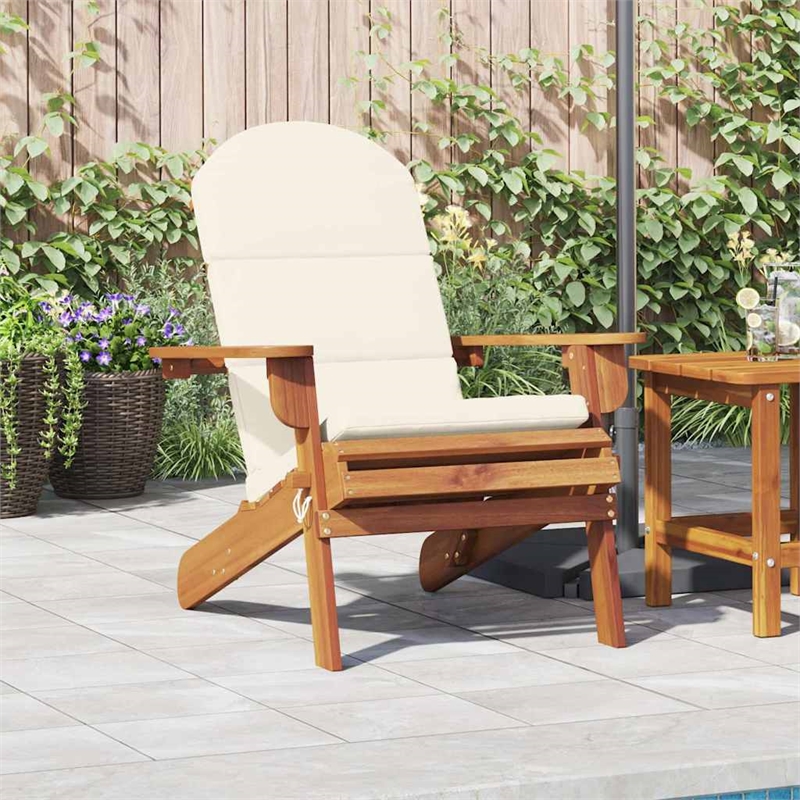 vidaXL Adirondack Patio Chair with Cushions Solid Wood Acacia