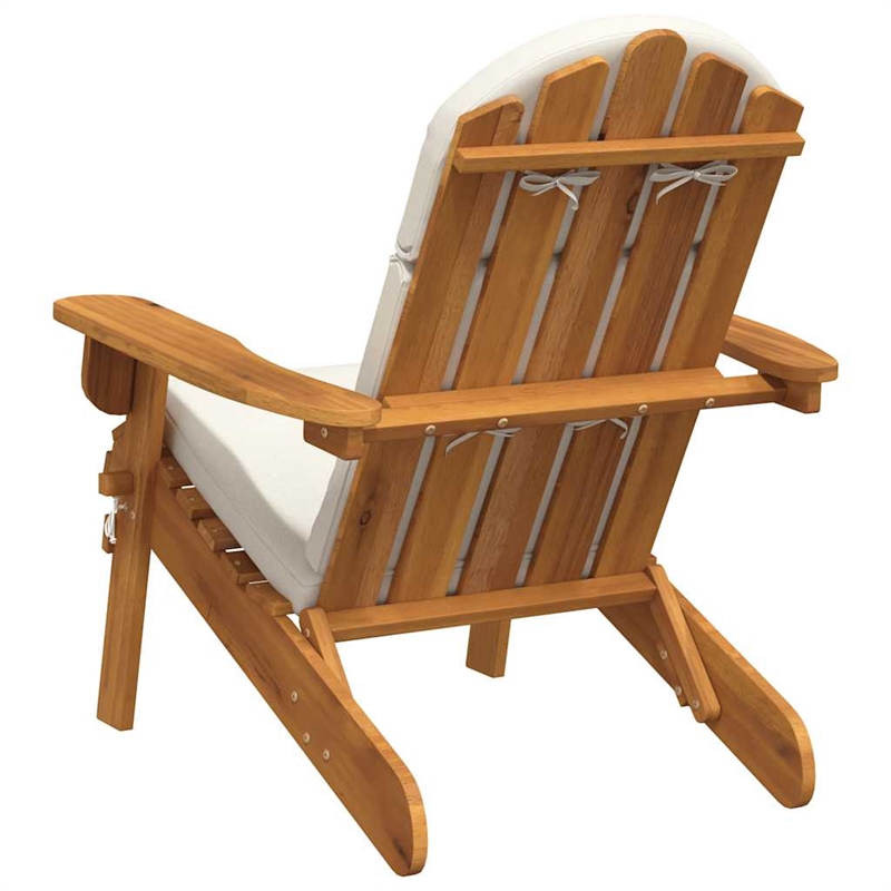 vidaXL Adirondack Patio Chair with Cushions Solid Wood Acacia