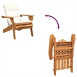 vidaXL Adirondack Patio Chair with Cushions Solid Wood Acacia