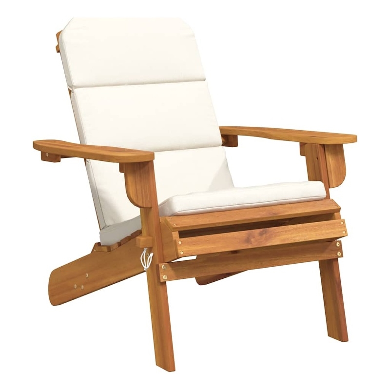 vidaXL Adirondack Patio Chair with Cushions Solid Wood Acacia