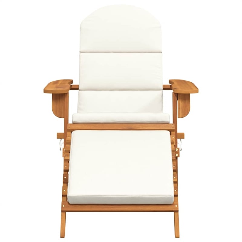 vidaXL Adirondack Patio Chair with Footrest Solid Wood Acacia