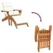 vidaXL Adirondack Patio Chair with Footrest Solid Wood Acacia