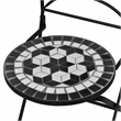 vidaXL Folding Bistro Chairs 2 pcs Ceramic Black and White