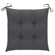 vidaXL Patio Chairs 4 pcs with Anthracite Cushions Solid Teak Wood