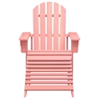vidaXL Patio Adirondack Chair with Ottoman Solid Fir Wood Pink