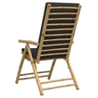 vidaXL 4 Piece Folding Patio Reclining Chairs with Dark Gray Cushions
