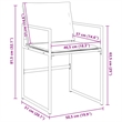 vidaXL Patio Chairs with Cushions 4 pcs Black Steel and Textilene