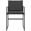 vidaXL Patio Chairs with Cushions 4 pcs Black Steel and Textilene