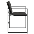 vidaXL Patio Chairs with Cushions 4 pcs Black Steel and Textilene