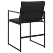 vidaXL Patio Chairs with Cushions 4 pcs Black Steel and Textilene