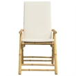 vidaXL 4 Piece Folding Patio Reclining Chairs with Cream White Cushions