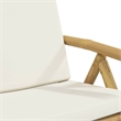 vidaXL 4 Piece Folding Patio Reclining Chairs with Cream White Cushions